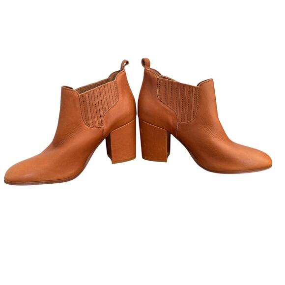 NWT Kelsi Dagger Brooklyn West Leather Ankle Bootie Sienna Brown Women's Size 7 - Picture 6 of 8